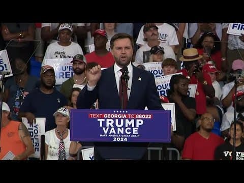 Vice Presidential nominee JD Vance speaks at Atlanta rally