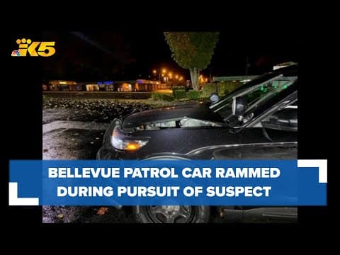 Police seeking suspect who rammed Bellevue officer and eluded pursuit
