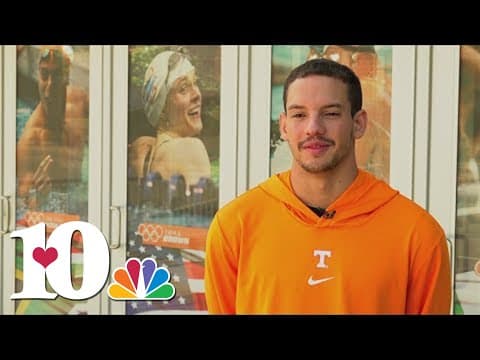 Brazilian champion sprints through UT's pool as he prepares for Paris Olympics