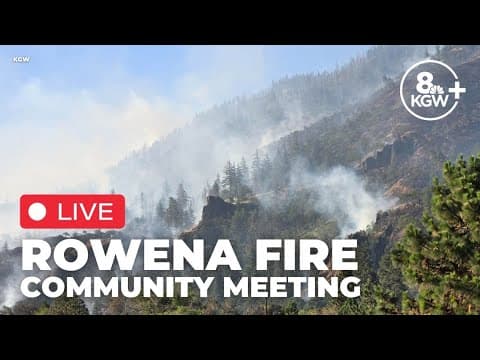 WATCH LIVE: Officials provide update on Rowena Fire at community meeting