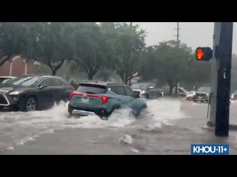 Video shows street flooding near the Galleria