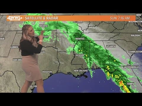 New Orleans Weather: Drier Sunday, few showers tonight, windy Monday