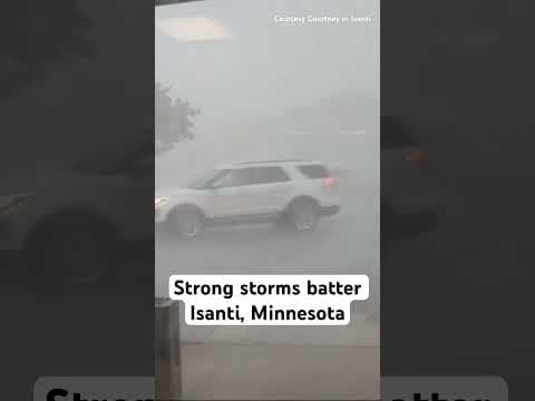 Storms with strong wind and hail batter Isanti, Minnesota #KARE11 #shorts #mnwx #severeweather