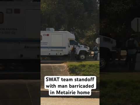 The Jefferson Parish Sheriff’s Office said a man barricaded himself inside a home.