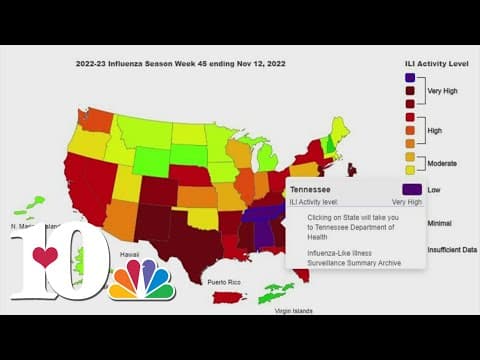 Tennessee remains at very high flu activity