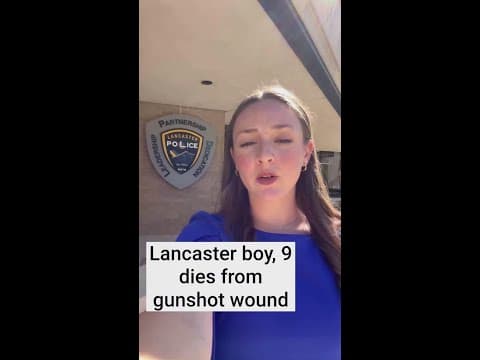 Lancaster boy dies from gunshot wound