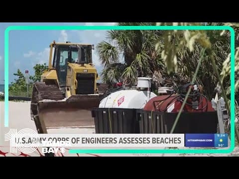 US Army Corps of Engineers assessing extent of beach damage from Debby