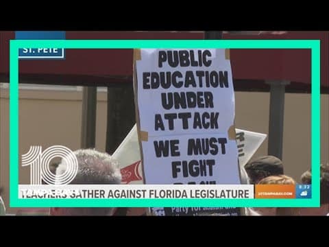 Teachers rally against SB 256 in St. Petersburg