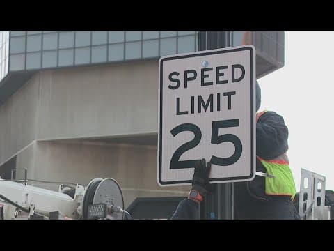 Speed limit changes from 35 to 25 mph in downtown Columbus