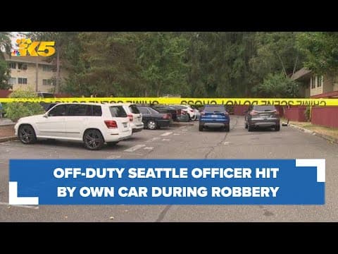 Off-duty Seattle officer struck by his own stolen car while interrupting vehicle thieves