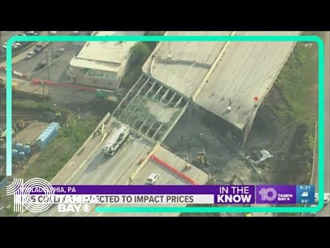 I-95 collapse in Pennsylvania could drive up prices of some goods