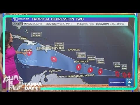 Tracking the Tropics: Tropical Depression Two develops, may become Tropical Storm Beryl by tonight