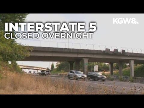 Both directions of I-5 to close overnight in Vancouver for utility line installation