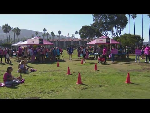 Susan G. Komen 3-day Walk participants make their way to La Jolla
