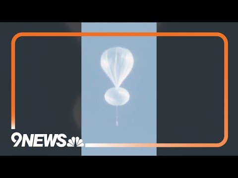 What is that balloon flying over Colorado?