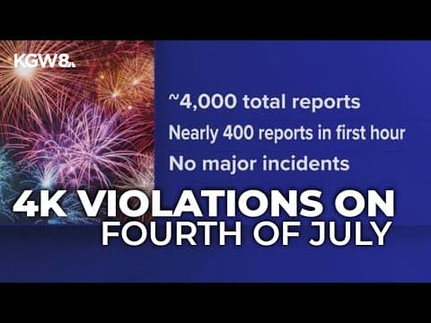 Fireworks ban ignored: Portland logs about 4,000 violations on Fourth of July