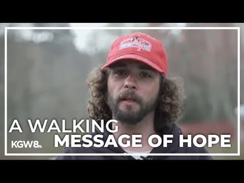 Man arrives in Troutdale during walk across US to bring awareness to mental health
