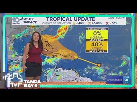 Tracking the Tropics: Disturbance has 40% chance of becoming tropical depression