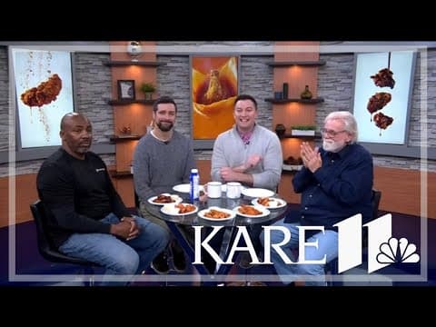 KARE 11 anchors try hot wings challenge