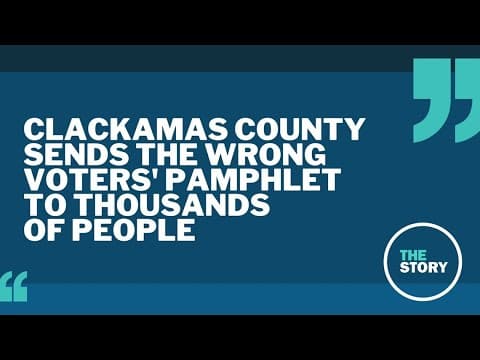 Clackamas County mix-up hampers another election process