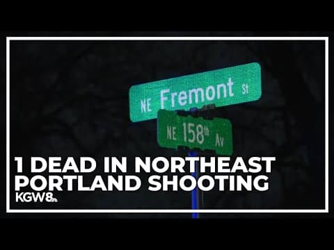 Shooting in Northeast Portland leaves 1 dead