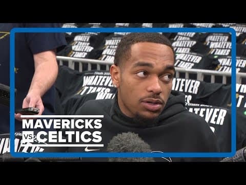 NBA Finals: P.J. Washington of the Dallas Mavericks speaks to the media before Game 5