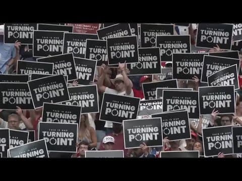 Thousands gathered at Charlie Kirk's memorial stadium in Arizona