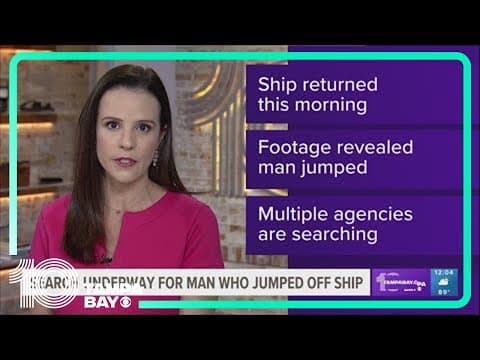 Search underway for man who jumped off Carnival cruise ship