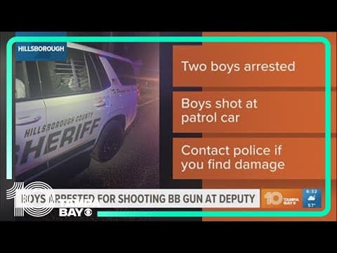 2 12-year-old boys arrested after shooting BB gun at Hillsborough patrol car