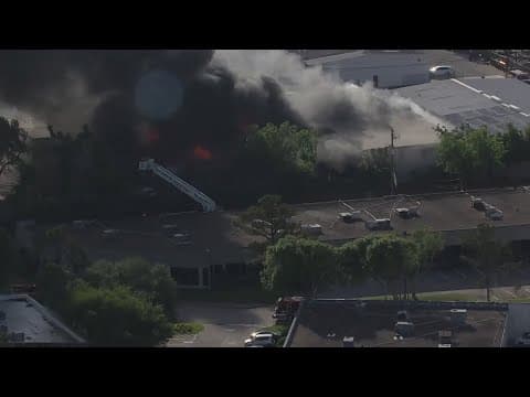 Drywall warehouse fire response complicated by low, no water pressure in fire hydrants: Officials