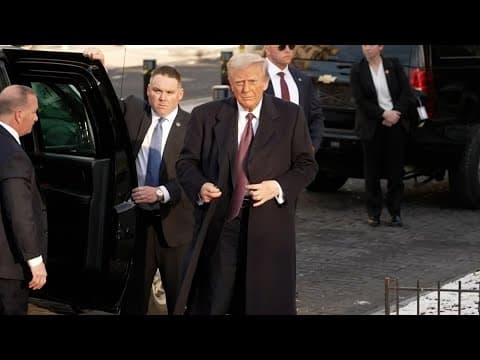 Trump arrives at St. John's Church ahead of his inauguration