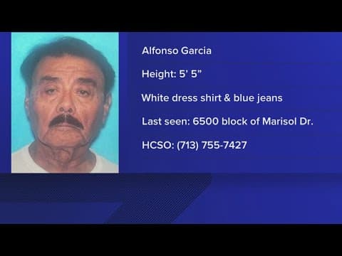 Silver Alert issued for missing 85-year-old man with dementia last seen in W. Harris County