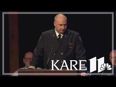 Captain Brandon Johannsen delivers eulogy for Adam Finseth
