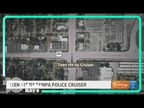 Tampa police cruiser hits teen riding bike