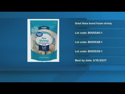 Frozen shrimp sold at Walmart in 13 states may be radioactive, FDA warns