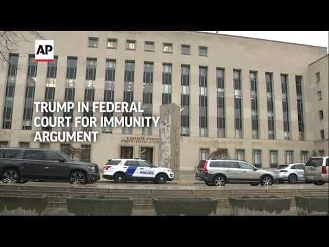 Trump returns to federal court as judges hear arguments on whether he's immune from prosecution