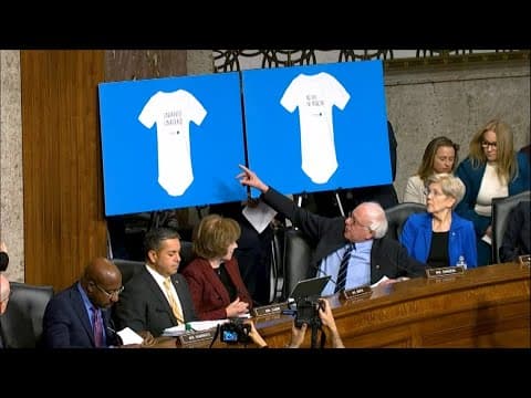 Bernie Sanders questions RFK Jr. about a baby onesie during Senate confirmation hearing
