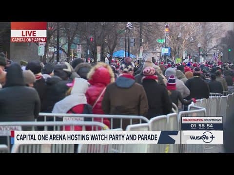 Crowds waiting outside Capital One Arena share why they came to DC for Inauguration Day