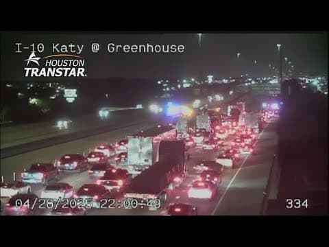 Deadly wreck involving motorcycles has I-10 WB at Fry Road shut down