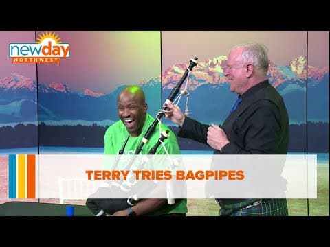 Terry Tries bagpipes - New Day NW