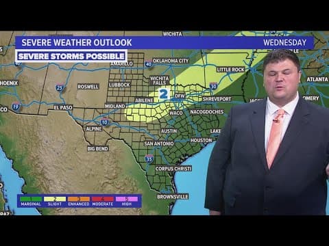 DFW Weather | Chances for severe storm on Wednesday, 14 day forecast