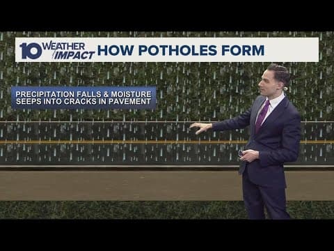 How do potholes form?