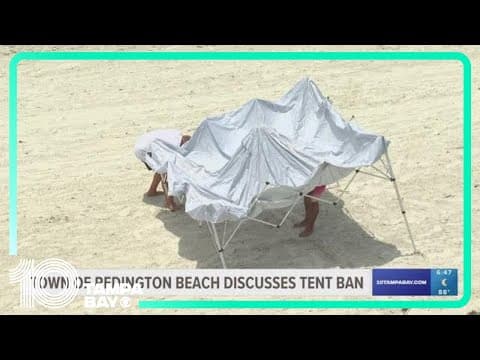 Town of Redington postpones talks on potential beach tent ban
