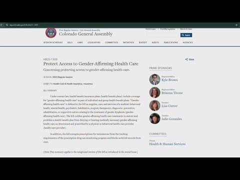 Colorado bills hopes to secure gender-affirming care