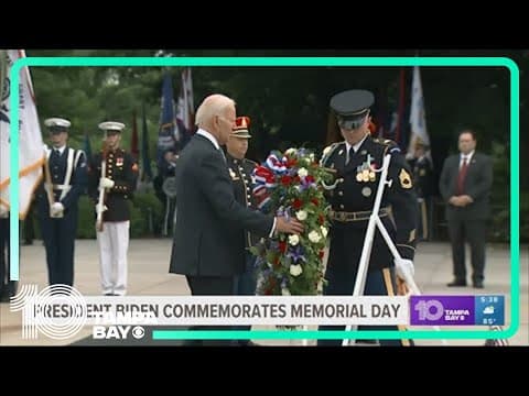 Biden honors fallen troops on Memorial Day at Arlington National Cemetery