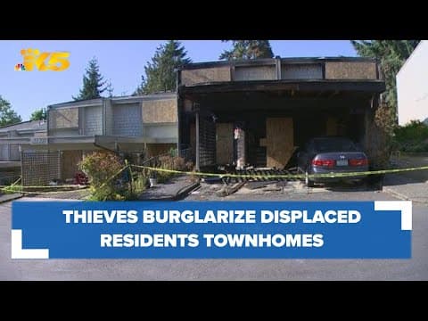 Thieves burglarize townhomes following fatal fire in Mountlake Terrace