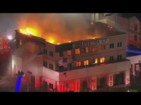 More than 100 firefighters rush to fire at Houston law office