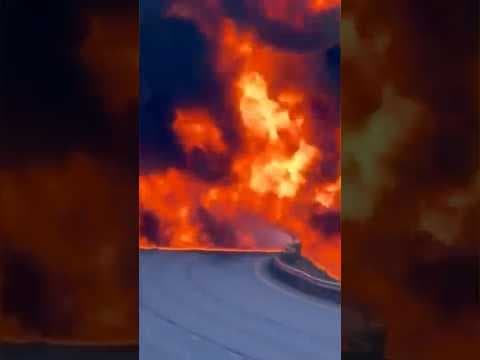 Pillar of flames and smoke as tanker burns in accident on Colorado’s Interstate 70