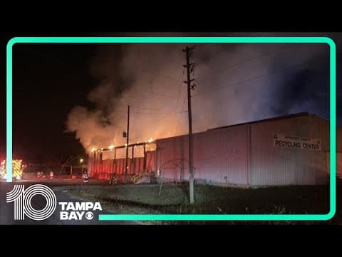 Hernando County Fire Rescue gives update on fire at recycling center