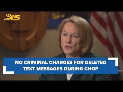 Criminal charges won't be filed against Seattle leaders for missing text messages in 2020